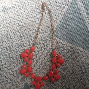 Pink with gold detail statement necklace